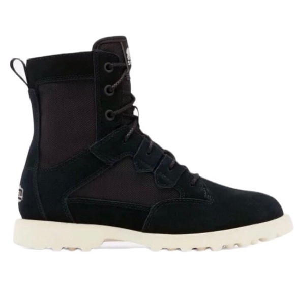Sorel Caribou OTM Bootie Black Size 7.5 Lace Up Waterproof Suede - Picture 1 of 9